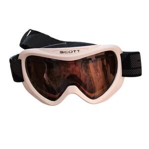 Scott ACS White Snow Ski Snowboard Goggles Adjustable Fit Amber Goggles